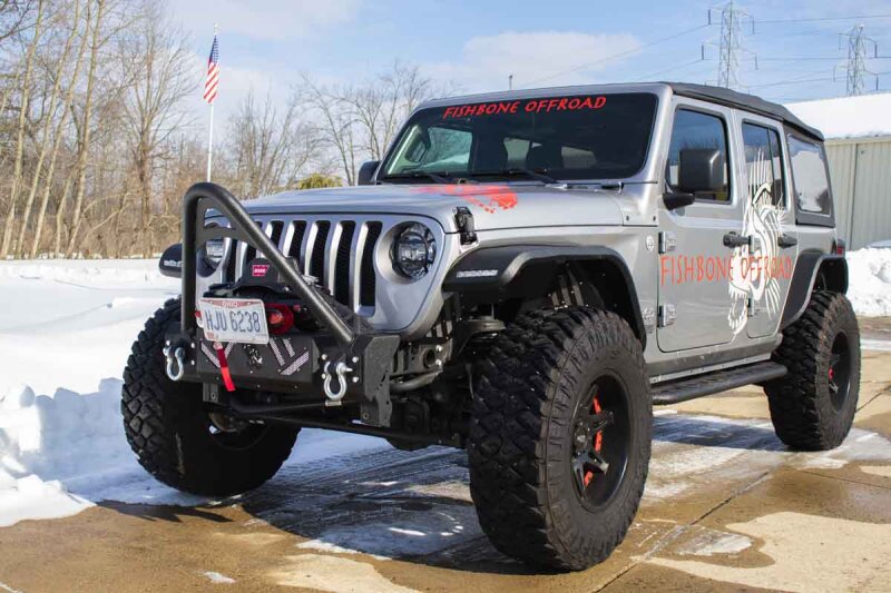 Jeep Wrangler JK Body Armor - Front - Fishbone Offroad - Barracuda Stinger Bar - `07-`18